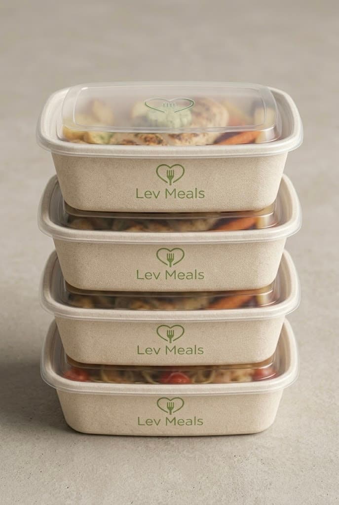 Lev Meals prepared kosher meals in branded containers